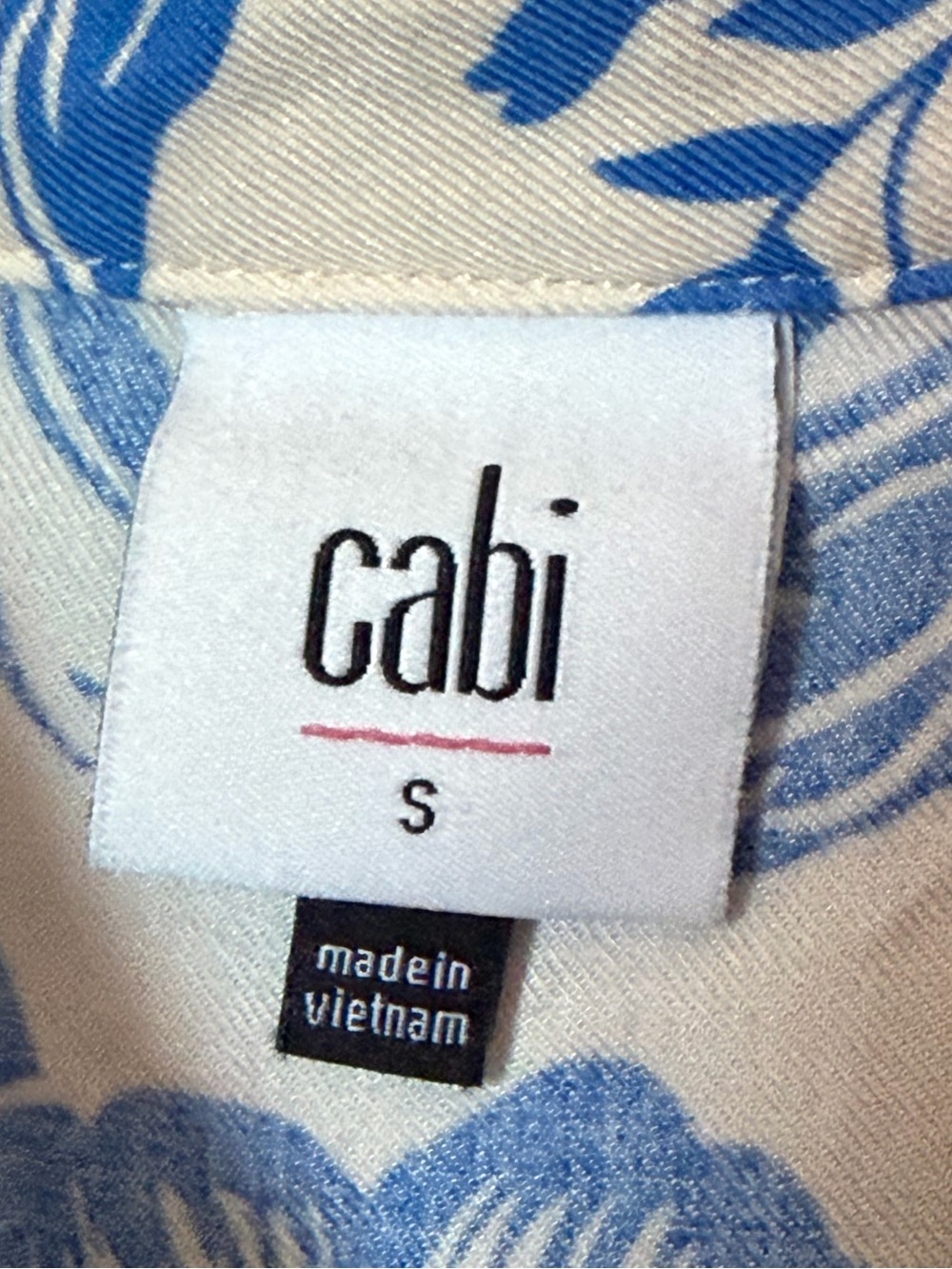 CABI Athena Dress Blue Floral Button Front Shirt Dress in Size S - Picture 5 of 6
